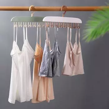 Вешалка с вращением на 360 градусов и несколькими крючками. Слинг для одежды. Шкаф. Организация одежды. Подвешивание нижнего белья. синий