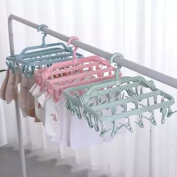 Вешалка Sagit Multi Clip, пластиковая складная домашняя ветрозащитная вешалка для носков, нижнее белье