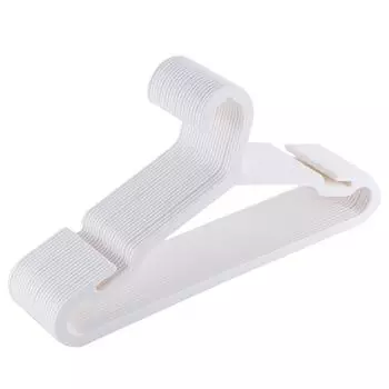 Вешалки, 10 шт. в упаковке, пластиковые вешалки, широкие прорези для плечиков, вешалки для экономии места белый