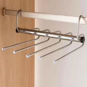 Вешалки для брюк 5/9 слоев из нержавеющей стали, компактная вешалка для одежды, органайзер 5 layers