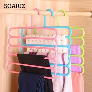 Вешалки для брюк Держатели для одежды Полотенца Одежда Пятислойная компактная коричневый