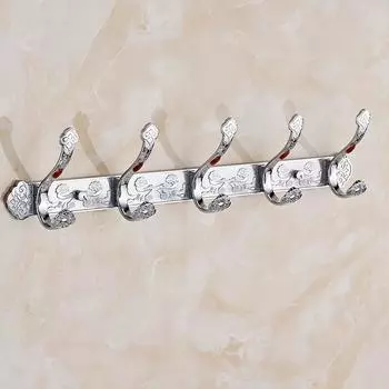 Вешалки для халатов серебристого цвета, настенные крючки для одежды, ряд для шляп, винтажные элегантные крючки для халатов, аксессуары для ванной комнаты, комплект аксессуаров для ванной HA-26K