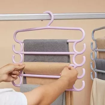 Вешалки для одежды Брюки Вешалки для брюк Полотенцесушители Шарфы Стойки Держатели для брюк 5 слоев синий