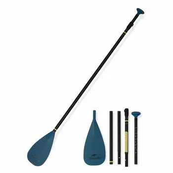 Весло для байдарки Naturehike для гребли 217 см, древко весла для байдарки, лопасть из углеродного волокна (синий) синий
