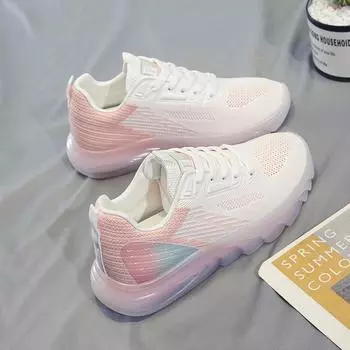 Весна 2021 Новые модные дышащие кроссовки для бега женские легкие и удобные повседневные кроссовки 35 чёрный