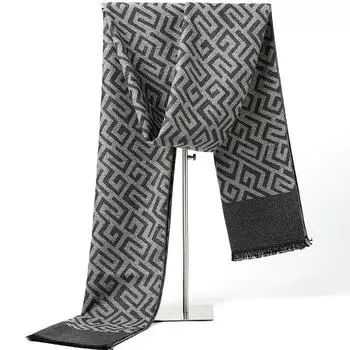 Весна 2023 Осень/Зима Новый мужской кашемировый шарф утолщенный, стильный, европейский и американский мужской классический в полоску 180*30cm