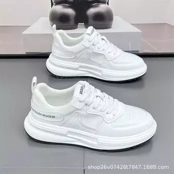 Весна 2024 г. Мужские белые кожаные кроссовки Dad Sneakers EU 44 белый