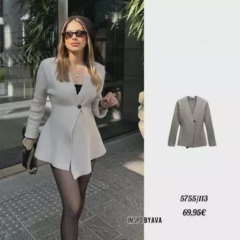 Весна 2024 г. Женская легкая трикотажная повседневная куртка в европейском и американском стиле S кофейный/серый