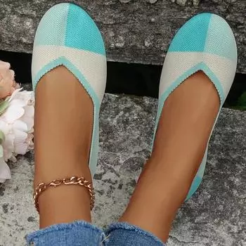 Весна 2024 г. Женская мода на плоской подошве, повседневная винтажная обувь, повседневная женская мода, крутая удобная тканевая обувь 36 озеро синий