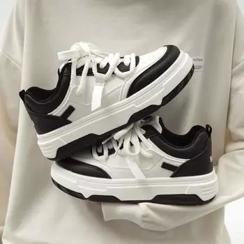 Весна 2024 г., женские белые модные кроссовки на толстой подошве — повседневные и универсальные 38