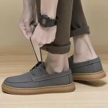 Весна 2024 года. Новые модные туфли люксового бренда для мужчин. Мужские кроссовки. Удобная повседневная обувь на шнуровке. Новые нескользящие туфли для скейтбординга для мужчин. 37 бежевый