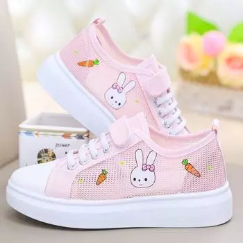 Весна 2024 года, новые женские сетчатые туфли 2024 года, удобные и повседневные, полые, мягкие, сетчатые, дышащие, противоскользящие спортивные туфли 35 чёрный