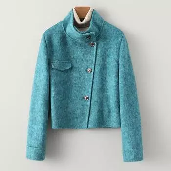 Весна 2024 новое маленькое ароматное ветровое двухстороннее шерстяное пальто женское короткое пальто темперамент маленькое шерстяное пальто женское S