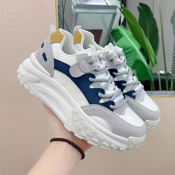 Весна 2024 Женская обувь Модная дышащая женская спортивная обувь Обувь для папы Женские повседневные кроссовки Zapatos De Mujer 35 серый