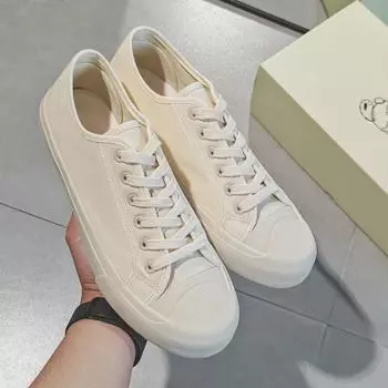 Весна 2025 г. Мужские модные повседневные дышащие парусиновые туфли молочно-белого цвета 39 Women