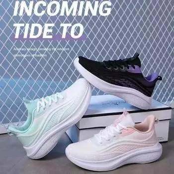 Весна 2025 г., новые сверхлегкие кроссовки для бега, спортивная женская обувь, сетчатая, нескользящая, дышащая, с мягкой подошвой, легкая, повседневная обувь 36 синий