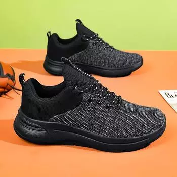 Весна 2025 г. Новые женские туфли на плоском каблуке с круглым носком, однотонные, плетеные, с мягкой подошвой, спортивные, повседневные, для мам 0840 39 серый