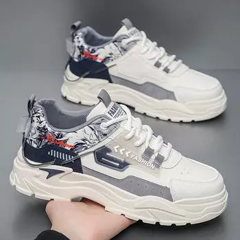 Весна 2025 года, новая мужская обувь, трендовая повседневная обувь, студенческая спортивная обувь для бега, мужская корейская версия, модная обувь для пап 39