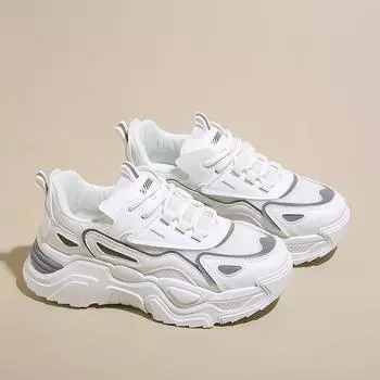 Весна 2025 года, новинка, корейская версия папиной обуви, женская обувь, спортивная обувь для студентов, увеличивающая рост, повседневная обувь для бега K805 35