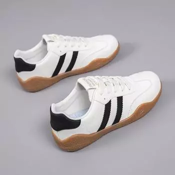 Весна 2025 года, новые легкие и универсальные немецкие кроссовки, модные женские туфли белого цвета с мягкой подошвой, повседневная нескользящая спортивная обувь 35 чёрный