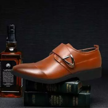 Весна 2025 года, новые мужские деловые кожаные туфли, модный тренд в британском стиле, универсальная мужская обувь, повседневные мужские туфли 38 белый