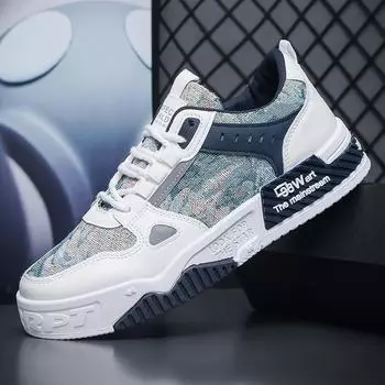 Весна 2025 года, новые мужские кроссовки на платформе, студенческие туфли, корейская версия, модная мужская обувь, спортивная повседневная обувь 39