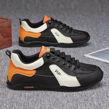 Весна 2025 года, новые мужские туфли без шнурков, трендовая ленивая обувь, мужская повседневная обувь для доски, мягкая подошва, рабочая мужская обувь 39 чёрный