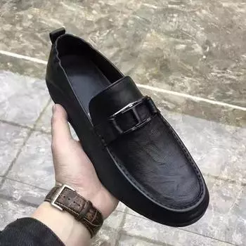 Весна 2025 года, новые мужские туфли, кожаные шапочки, мягкая подошва, удобные дышащие повседневные мокасины, обувь для вождения с одной педалью 38
