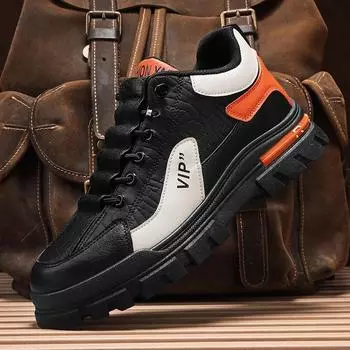 Весна 2025 года, новые мужские туфли на платформе, модная тенденция, молодежная обувь, повседневная обувь, мужская обувь в британском стиле 39