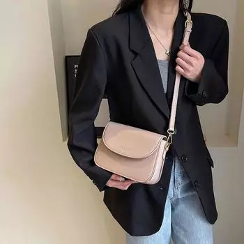 «Весна 2025 года, ретро-шикарная маленькая сумка через плечо для женщин» грязно-белый