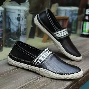 Весна 2025, новая мужская повседневная мужская обувь, маленькие кожаные туфли, британские трендовые кеды, корейская версия модной обуви, новые продукты универсальны 38