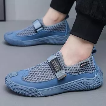 Весна 2025 Новые дышащие мужские туфли с отверстиями Пляжная обувь Baotou Мужская трендовая обувь Корейское издание Модная мужская обувь 39