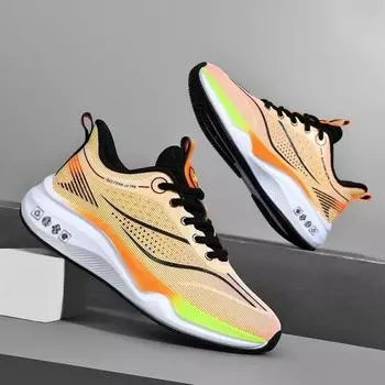 Весна 2025 спортивная обувь мужская обувь новые сверхлегкие кроссовки для бега мужская повседневная обувь с мягкой подошвой дышащая сетчатая спортивная обувь 39 чёрный
