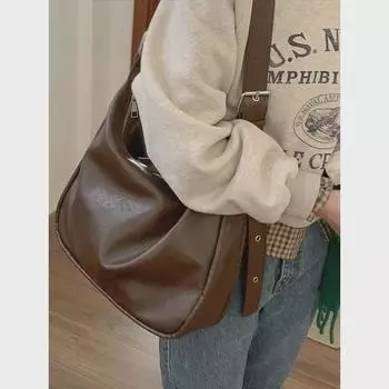 Весна 2025 Высококачественная ретро-модная женская сумка-тоут большой вместимости