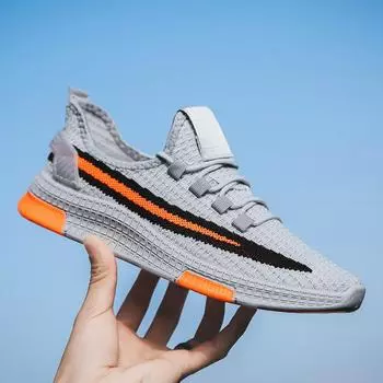 Весна 25 Новый тренд Летающие тканые повседневные туфли Модные универсальные мужские туфли Низкие спортивные туфли Студенческая обувь 39