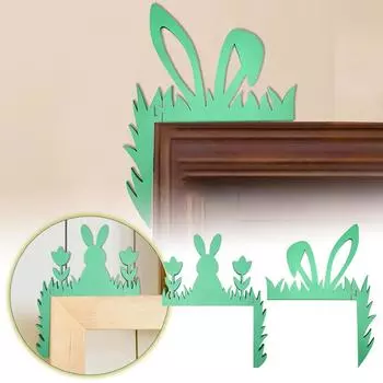 Весна — это мило и весело, только до Пасхи, лучший выбор для пасхальных подарков! Декоративная подвеска на уголок деревянной двери ручной работы One Size