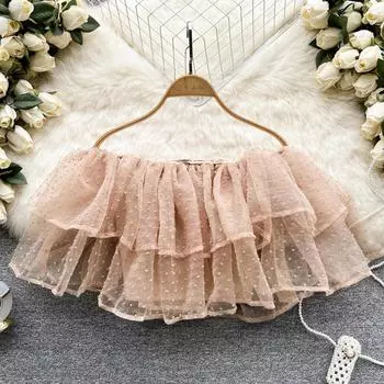 Весна и лето 2022, новый французский сладкий топ с рюшами и короткими рукавами в стиле ретро, шикарный топ на одно плечо