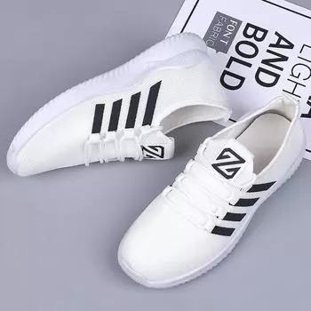 Весна и лето 2025 года, мужские кроссовки из хлопчатобумажной ткани, корейская версия, повседневные, дышащие, сетчатые, мужские кроссовки 36