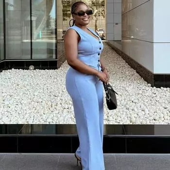 Весна и лето элитный жилет жилет повседневные брюки комплект из двух предметов для поездок на работу женский летний S синий