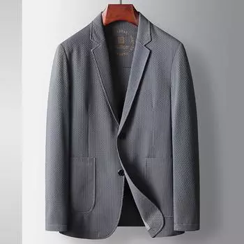 Весна и лето Ананасовая сетка эластичный солнцезащитный крем Single West Молодежное легкое роскошное деловое дышащее тонкое пальто 170 белый