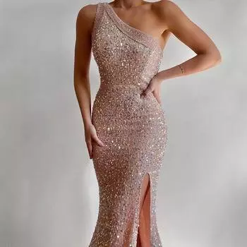 Весна и лето чистое желание маленькая дикая кошка юбка с открытыми плечами эластичная облегающая шлифовка темперамент платье с запахом на бедрах S