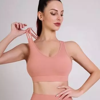 Весна и лето, европейские и американские новые парчовые бретели, бюстгальтеры для йоги, быстро собранное спортивное нижнее белье S синий