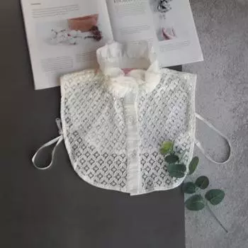 Весна и лето кружево суда однотонное универсальное кружево грибок кружево ложный воротник женский