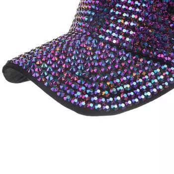 Весна и лето, новая корейская версия, модная бейсболка с бриллиантами, козырек от солнца для улицы зелёный