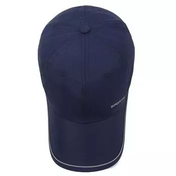 Весна и лето Новая легкая и тонкая бейсболка мужская солнцезащитная кепка солнцезащитный козырек простая дышащая быстросохнущая кепка для женщин Adjustable тёмно-синий