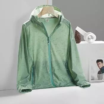 Весна и лето Новая мужская и женская одежда с защитой от ультрафиолета UPF + повседневная одежда с солнцезащитным кремом для улицы Спортивная куртка из шелка M