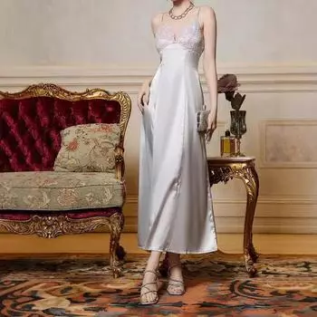 Весна и лето новая женская одежда новое платье без рукавов на подтяжках платье S серый