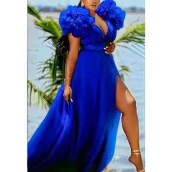 Весна и лето Новое европейское и американское свободное платье-маятник женское платье L