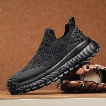 Весна и лето, новые дышащие однопедальные простые спортивные и прогулочные сетчатые туфли, мужская универсальная обувь с удобной посадкой, модная мужская обувь 39