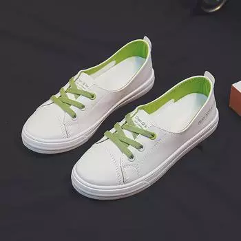 Весна и лето, новые мягкие кожаные туфли с мягкой подошвой и низким вырезом, дышащие белые туфли, женская обувь, универсальные нескользящие белые туфли на плоской подошве 35